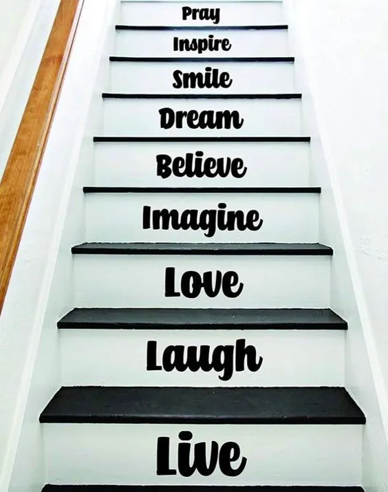 زنده خندیدن عشق پله دیوار تزئینی دکوراسیون منزل دکوراسیون اتاق دشنه اتاق هنر وینیل راه پله خانوادگی