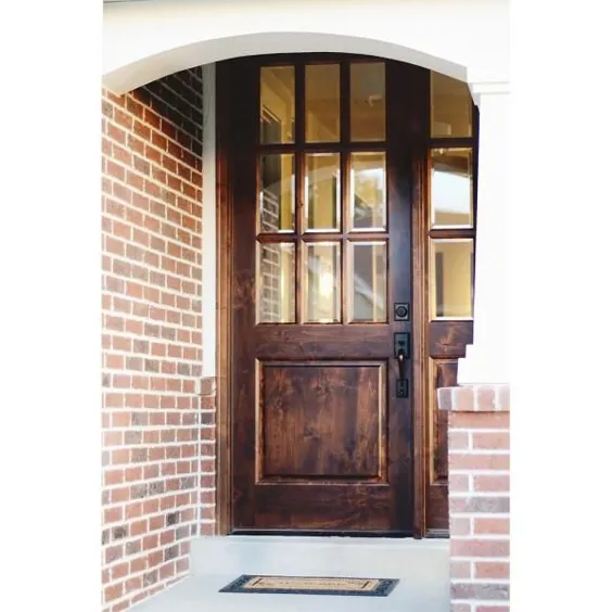 Krosswood Doors 36 in x 80 in. Craftsman 9-Lite Cleve Bewled Glass Knotty Alder Unfinished Wood Door Slab-KA.557.30.68.134 - The Home Depot