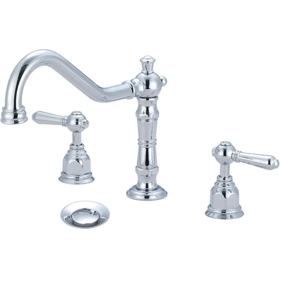 شیرهای Pioneer Faucets American 8 in. شیر آب حمام 2 دستگیره در Polished Chrome-3AM400 - انبار خانه