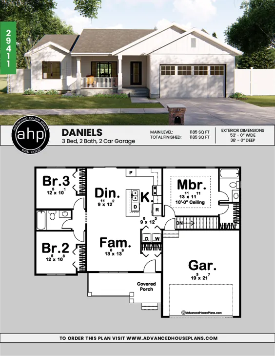 1 داستان طرح خانه مدرن مزرعه |  دانیلز