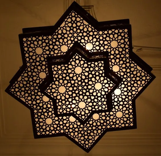 چراغ سقفی مراکشی لامپ آویز |  اتسی