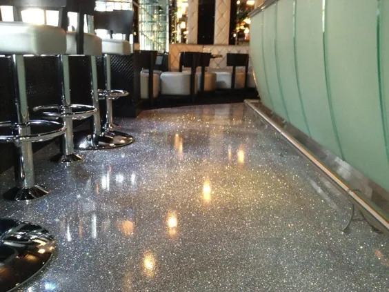 Glitter Epoxy Floor - گزینه طراحی مدرن برای دفتر شهر نیویورک