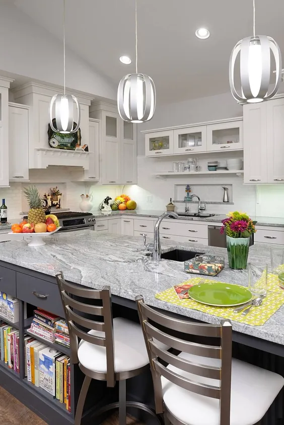 36 + بهترین ایده های طراحی آشپزخانه گرانیت خاکستری