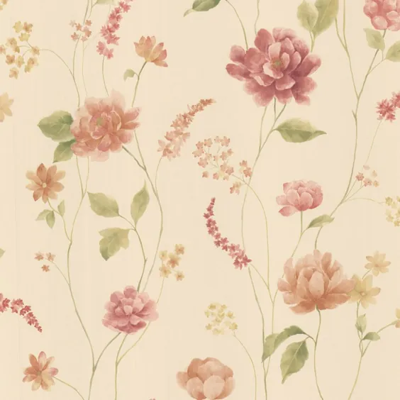 Brewster Hanne Beige Floral Pattern Floral Vinyl Peelable Roll Wallpaper (پوشش 56.4 متر مربع) - 347-20105 - The Home Depot