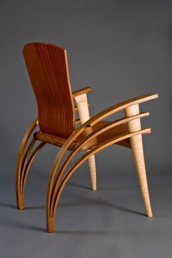 صندلی میز سه بعدی |  مبلمان چوب سخت - ست رولاند
