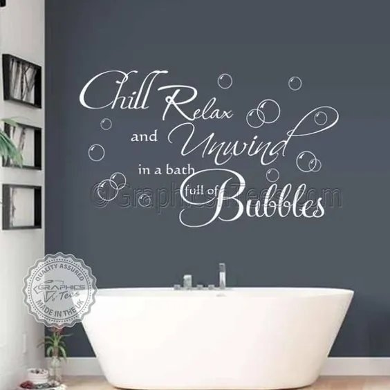 آرامش و آرامش را در یک حمام پر از حباب دیوار حمام باز کنید |  اتسی