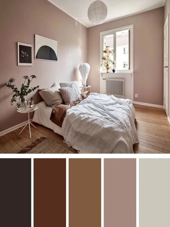طرح های رنگی اتاق خواب آرام و آرام - Glorifiv