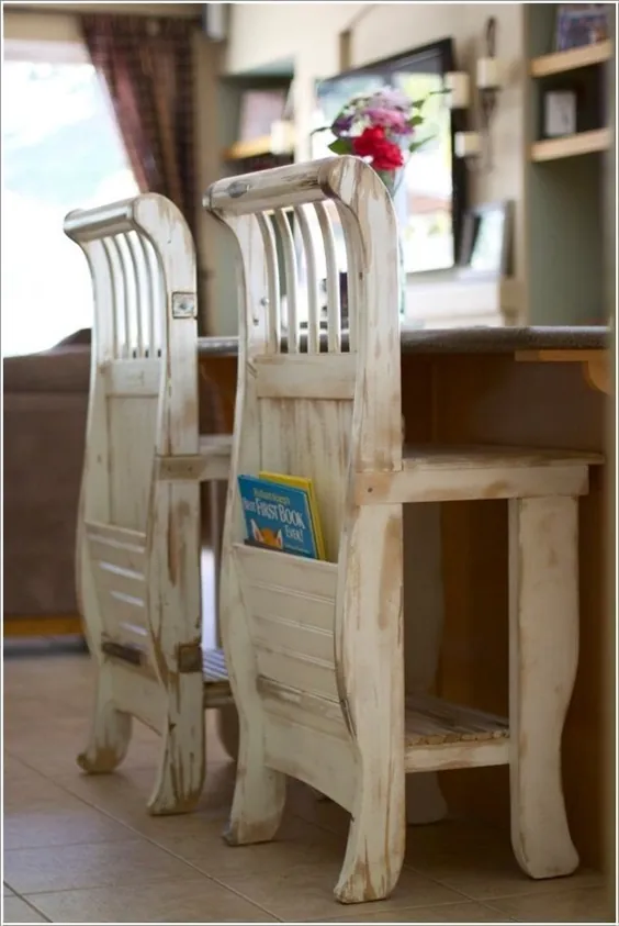 صندلی آشپزخانه قدیمی بازیافت تخت کودک شیک شیک