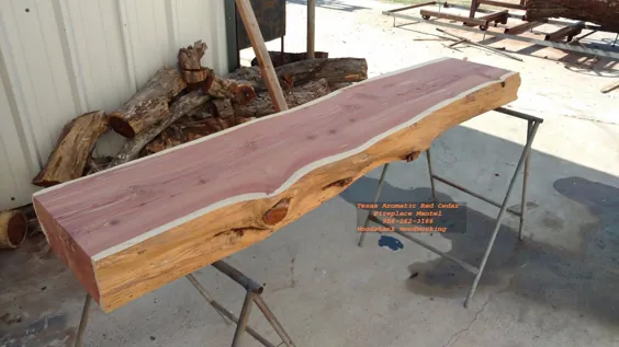 شومینه رومیزی شناور Rustic Texas Red Cedar Beam 70 "X 4-3 / 4" ضخیم