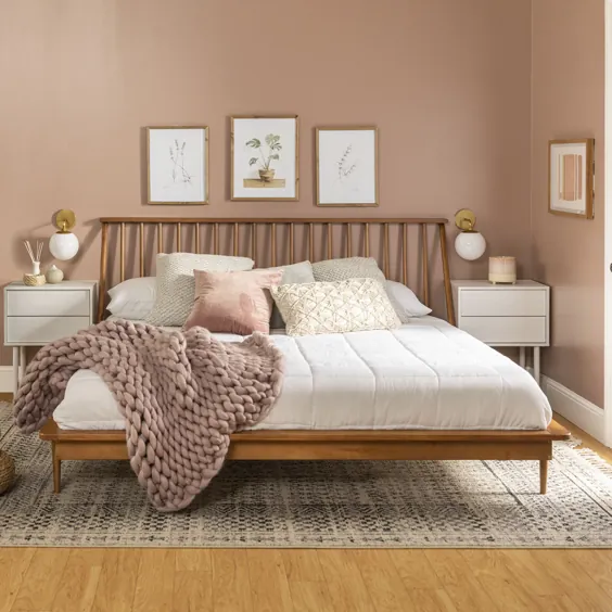 تختخواب چوبی جامد Dorinda King