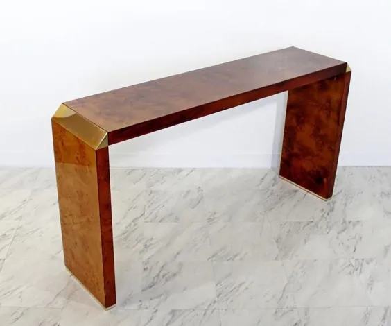میز کنسول چوبی و برنجی مدرن مدرن قرن Baughman |  اتسی