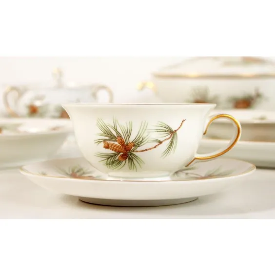 ست ظروف غذاخوری سوزن های کاج Vintage Rosenthal China - سرویس 12 نفره - ست 94