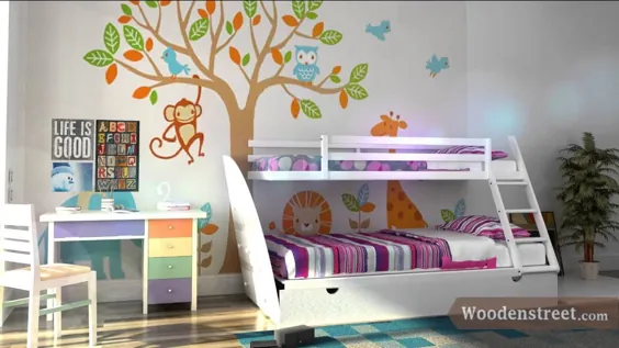 مبلمان اتاق کودک: مبلمان سفارشی آنلاین اتاق کودک |  ایده های تزیین اتاق کودک |  تخت های دو طبقه