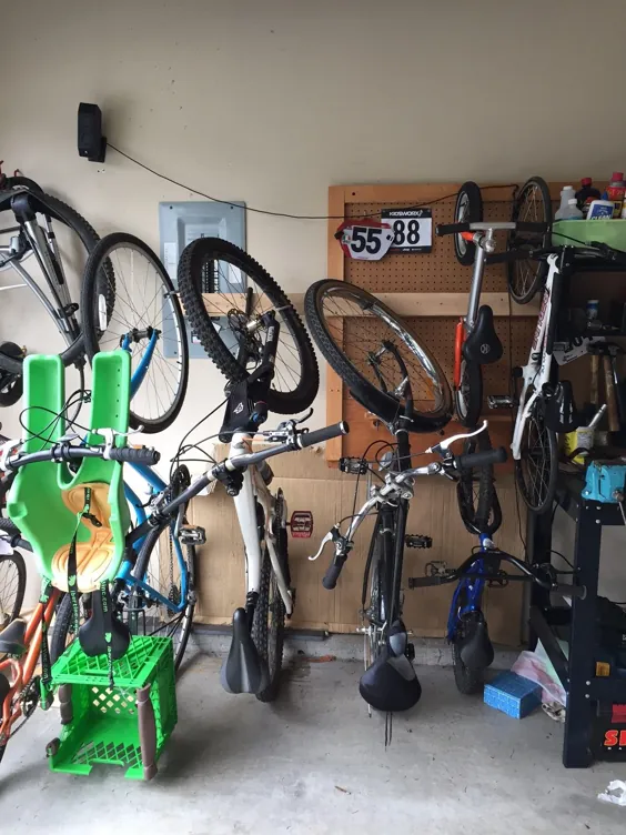 قفسه ذخیره سازی دوچرخه DIY 5 دلاری - پدران دوچرخه