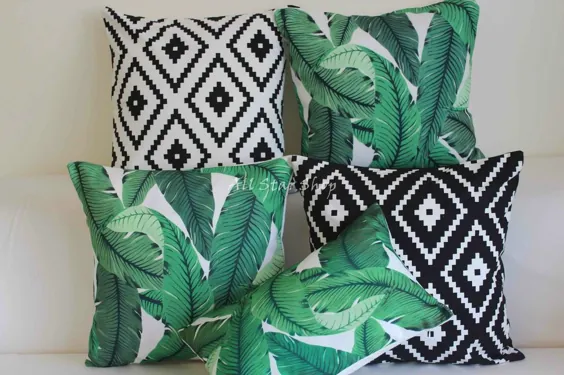 Art Vintage Tommy Bahama Swaying Palms In / Outdoor CUSHION COVER PILLOW CASE 18 "