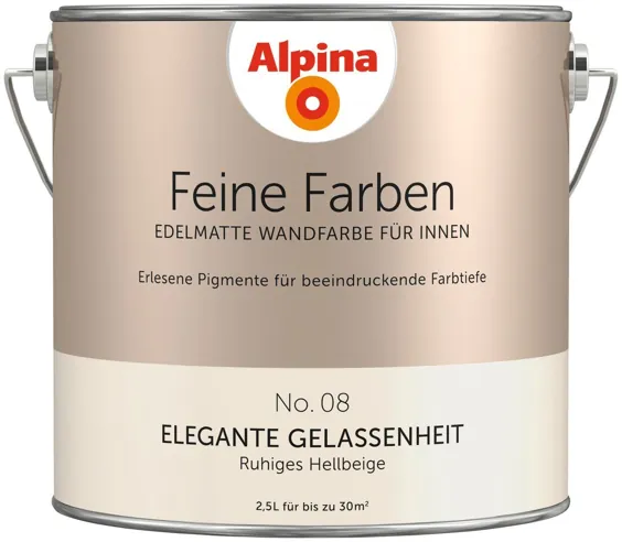 Alpina Wand- und Deckenfarbe »Feine Farben - Elegante Gelassenheit« ، 2،5 لیتر ، فروشگاه آنلاین طبیعی |  اتو