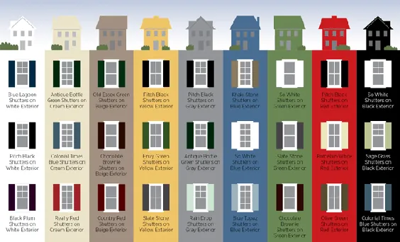 رنگهای کرکره ای و خانه شما |  Timberlane Shutter Experts