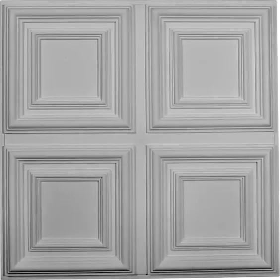 Ekena Millwork 24-in x 24-in Quatro Primed Patterned 3/4-in Drop سقف کاشی Lowes.com