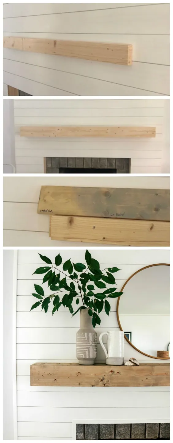 Shiplap Fireplace و DIY Mantle (Ditched the Old Traditional) - تودرتو با گریس