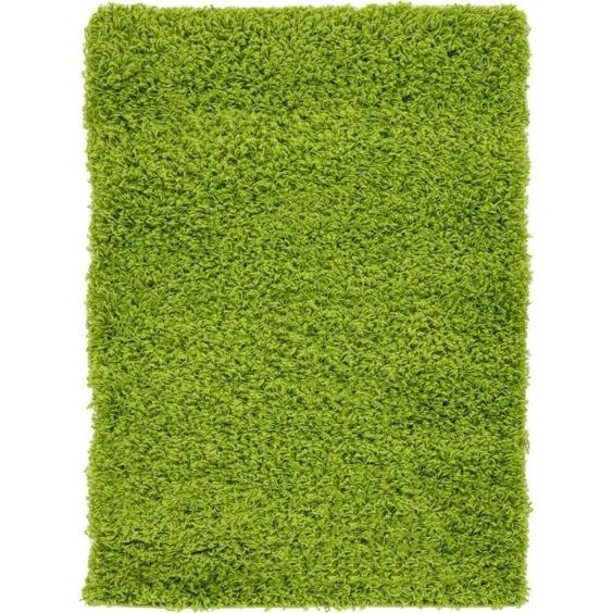 2'2 "x3" Solid Shag Rug Grass Green - منحصر به فرد بافندگی