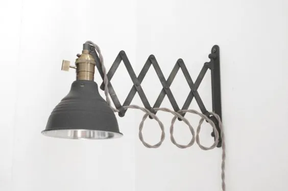 Patina Scheren-Armlampe Industrial Articulating Wandleuchte |  اتسی