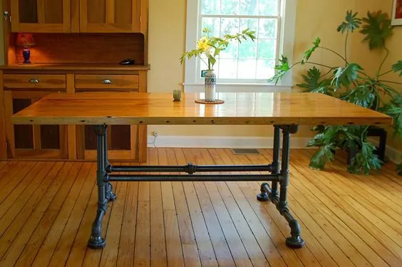 45+ ایده میز آشپزخانه ساخته شده با لوله صنعتی