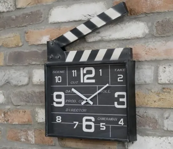 ساعت دیواری صنعتی مبلمان یکپارچهسازی با سیستمعامل مشکی بزرگ |  اتسی