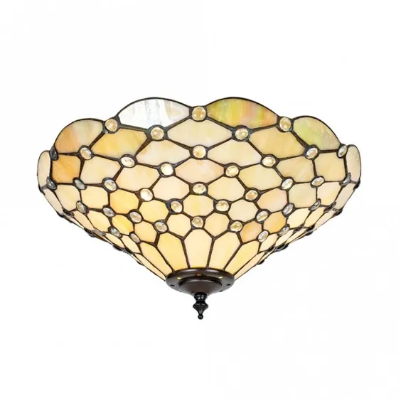 Pearl Classic Tiffany 2 Light Flush سقف Fitti