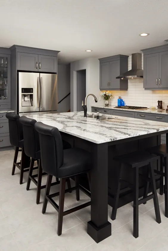 کابینت آشپزخانه به سبک خاکستری