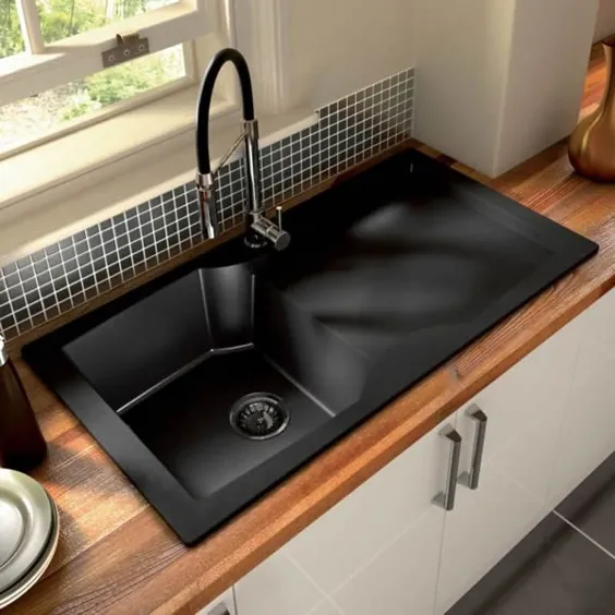 طرح های جالب سینک ظرفشویی آشپزخانه ، سینک ظرفشویی و میز مناسب را پیدا می کنند