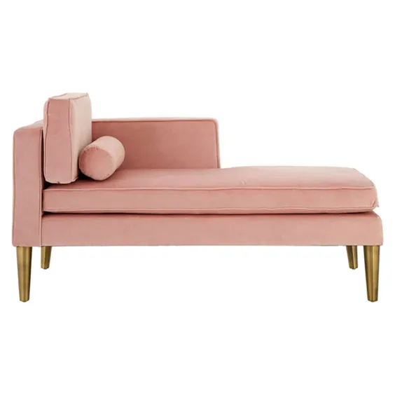 الیویا Lily Velvet Pink Chaise Longue