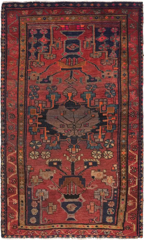 قرمز 4 '4 7' 9 فرش ایرانی شیراز