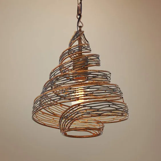 Varaluz Flow 10 "Wide Hammered Ore Mini Light pendant - # 7W877 | لامپ های Plus