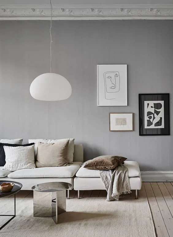 خانه ای خاکستری با لمس طبیعی - طراحی COCO LAPINE