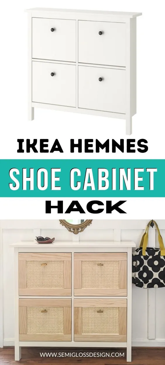 هک کابینت کفش IKEA Hemnes: افزودن پانل های عصا