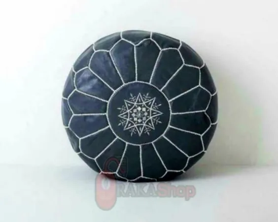 ROUND OTTOMAN LEATHER کف دست مصنوعی پوف عثمانی | اتسی