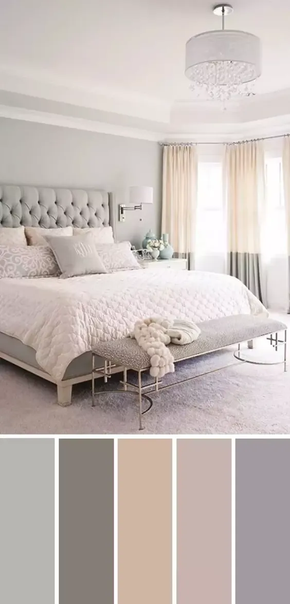 20 طرح رنگی اتاق خواب زیبا (شامل نمودار رنگی)