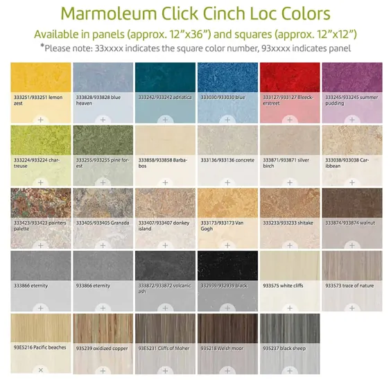 کاشی مربعی کف شناور Forbo Marmoleum Click Cinch Loc - Greenhome Solutions