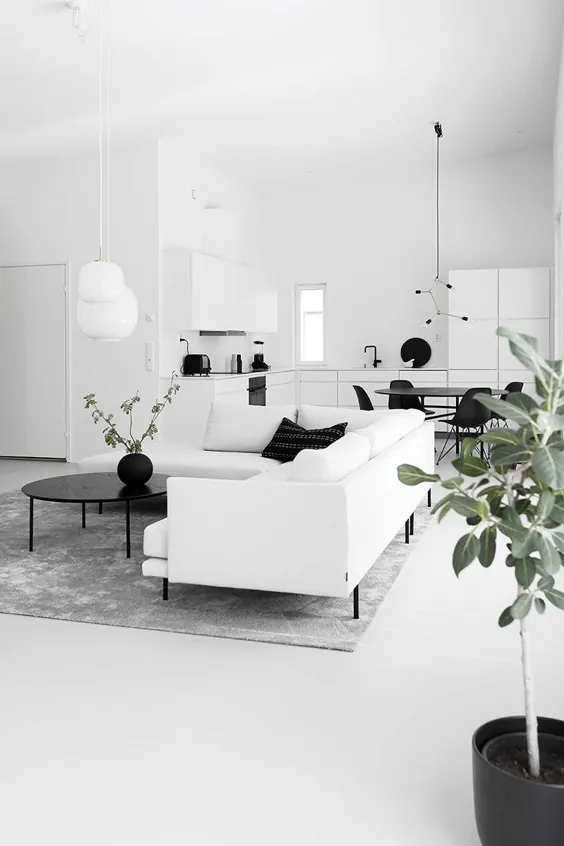 تور خانگی شماره 1 خانه خانوادگی مینیمالیستی مونوکروم در اسپو فنلاند - DESIGNSETTER - مجله سبک زندگی و طراحی داخلی