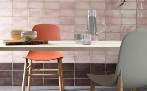 کاشی مترو ایتالیایی Cedar Pink Glazed Ceramic - خرید آنلاین