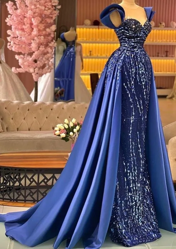 جدیدترین لباس مجلسی زنانه شیک لباس آبی Nevi