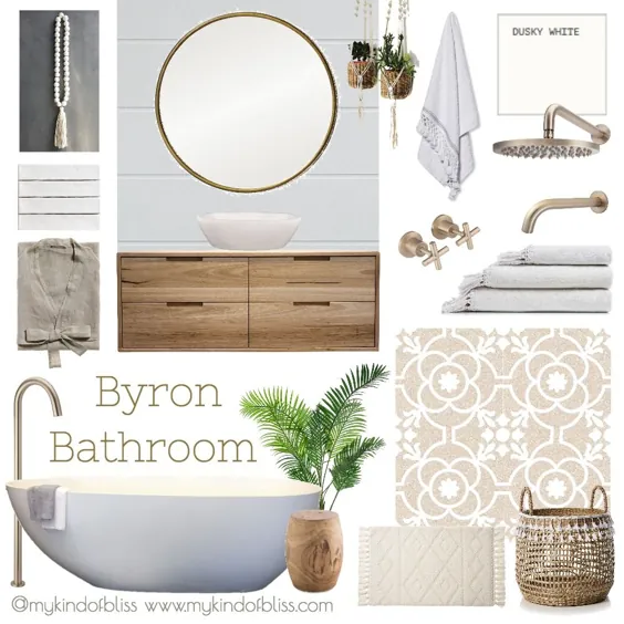 Byron Bathroom Design Interior Board Mood by My Kind Of Bliss