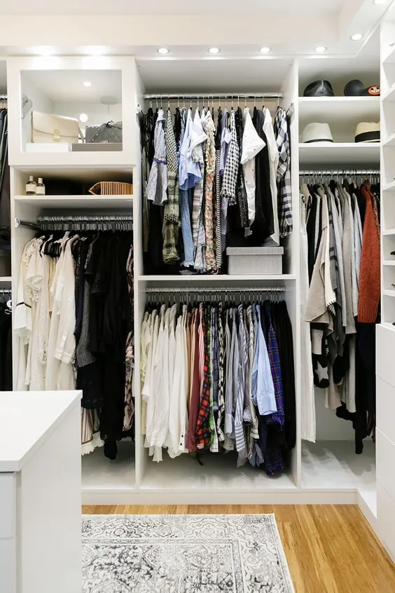 25 روش برای اینکه کمد لباس شما را مانند یک اتاق لباس مجلل احساس کنید