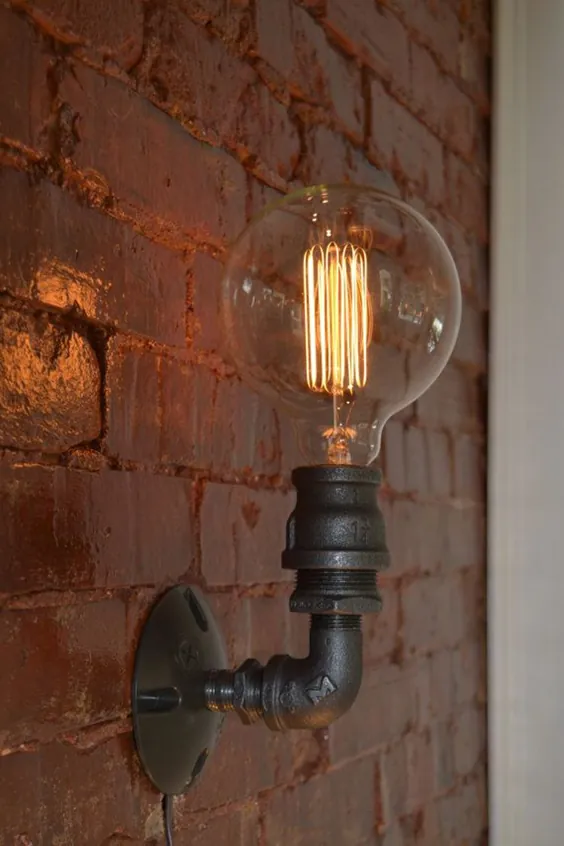 69.9 دلار آمریکا | Loft Vintage Nostalgic Industrial Luster Water Pipe Edison Wall Sconce Lamp Resturant Hotel Stair Home Lighting Fixure | چراغ دیوار دیواری ادیسون | چراغ دیوار قلاب دیوار - AliExpress