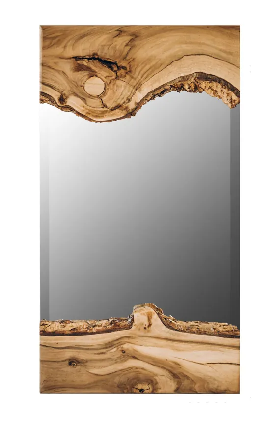 آینه دیواری آینه چوبی دکوراسیون منزل آینه وانی حمام |  اتسی