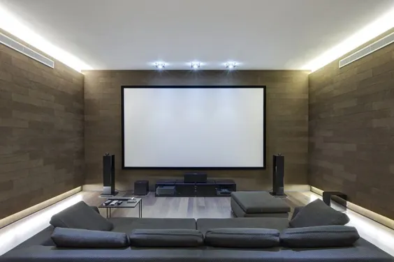 70 ایده برتر برای نشستن در سینمای خانگی - طراحی اتاق فیلم