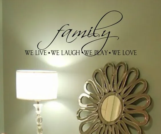 Family Vinyl Wall Decal Live Laugh Play Love |  اتسی