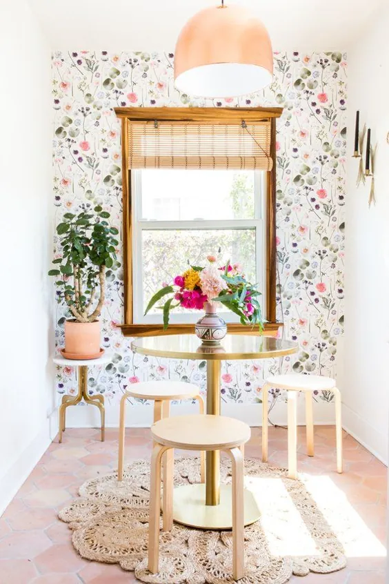 Floral Finders RELOVABLE پارچه کاغذ دیواری لایه بردار و استیک |  اتسی
