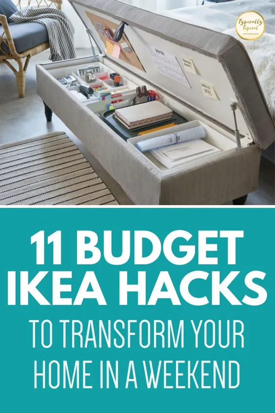 11 هک ارزان DIY IKEA که خانه شما را در آخر هفته متحول می کند |  ایده های سازمان ذخیره سازی