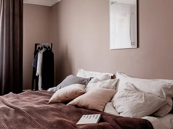 اتاق خواب با رنگ صورتی غبارآلود - طراحی COCO LAPINE